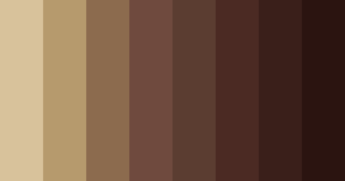 Download rich brown tones color palette PNG image (landscape)