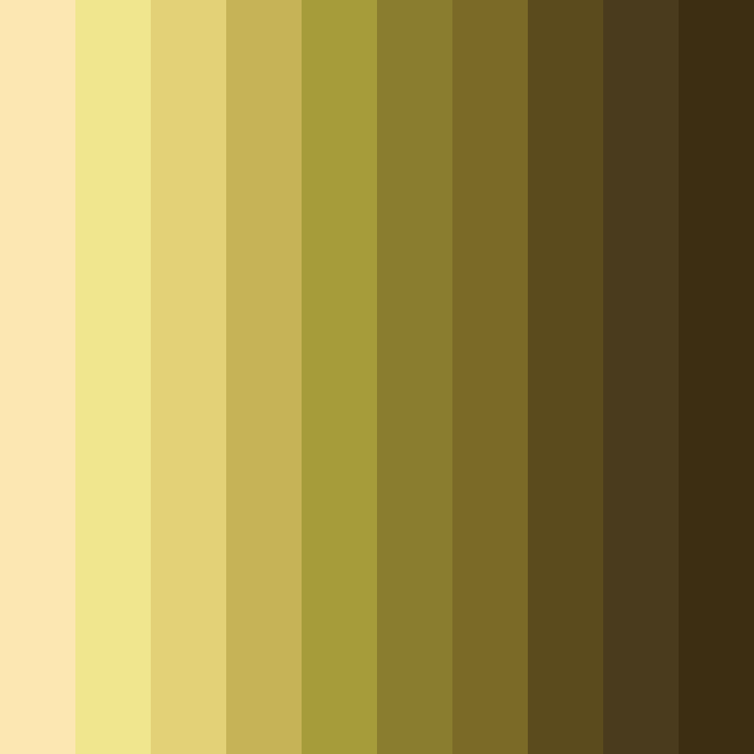 Download shades of yellow color palette PNG image (square)