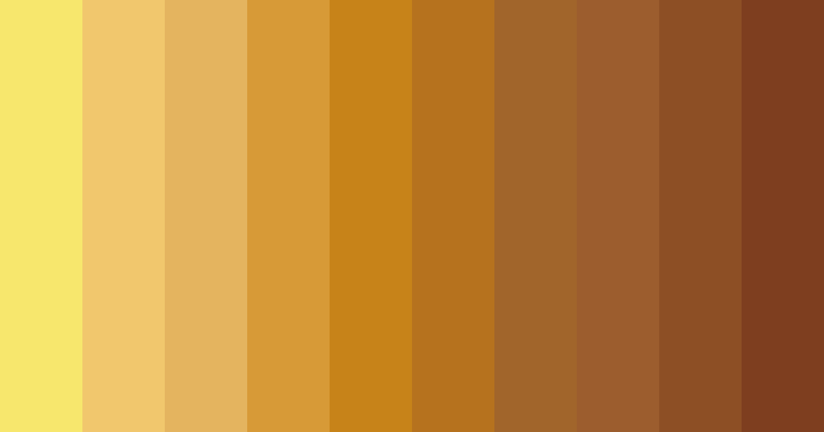 Download golden sunshine color palette PNG image (landscape)