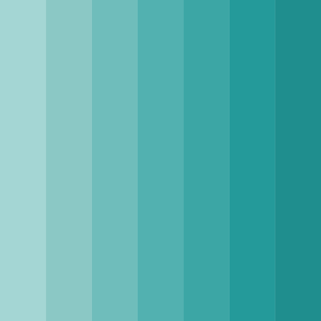Download serene teal dreams color palette PNG image (square)