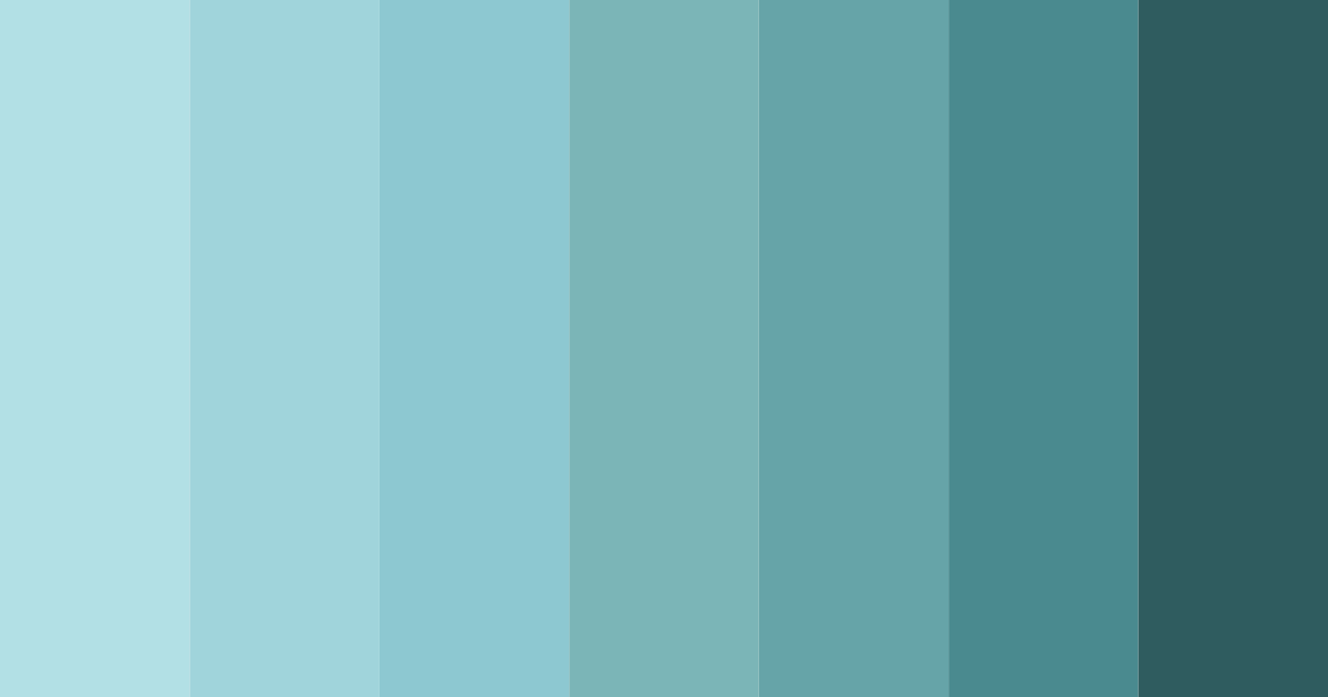 Download pastel teal color palette PNG image (landscape)