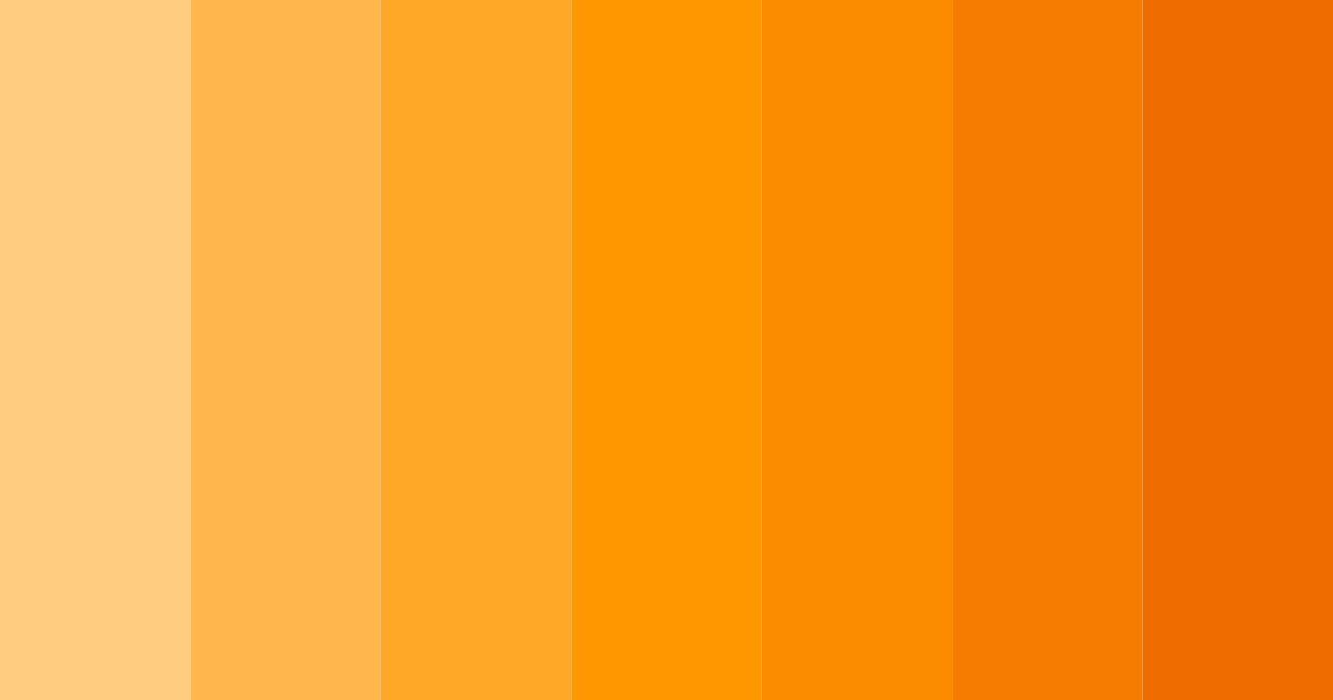 Download bright orange color palette PNG image (landscape)