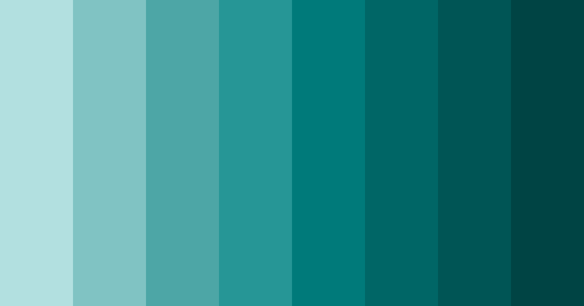 Download tropical teal oasis color palette PNG image (landscape)