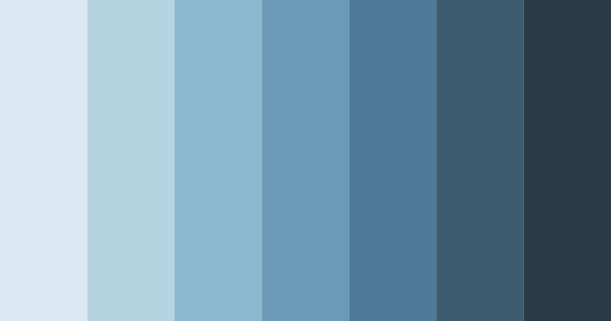 Download blue collage color palette PNG image (landscape)