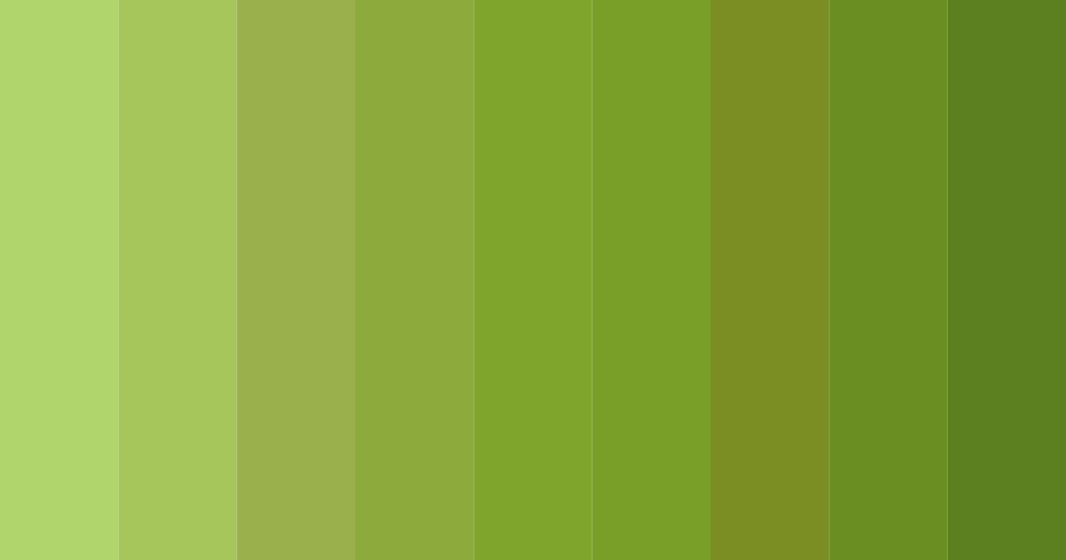 Download green shades color palette PNG image (landscape)