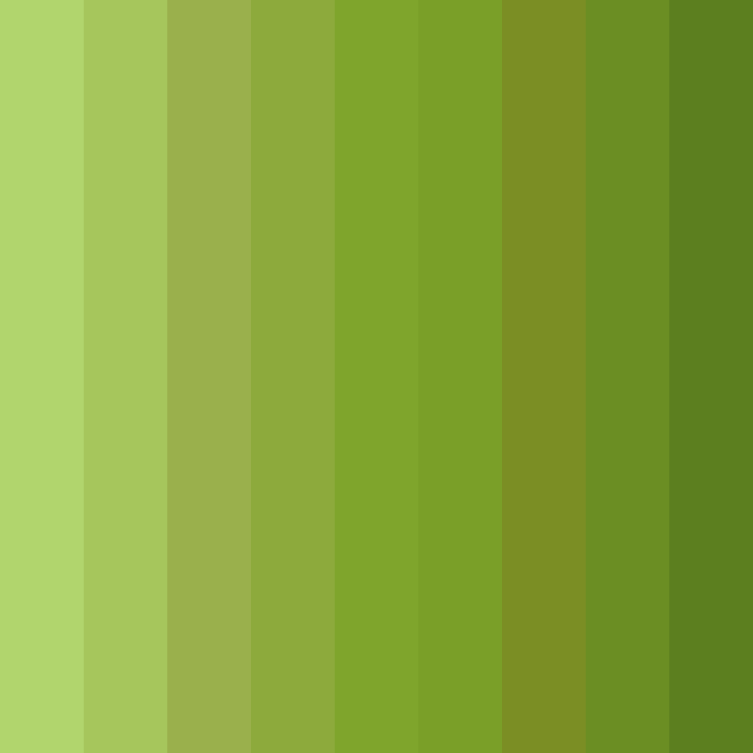 Download green shades color palette PNG image (square)