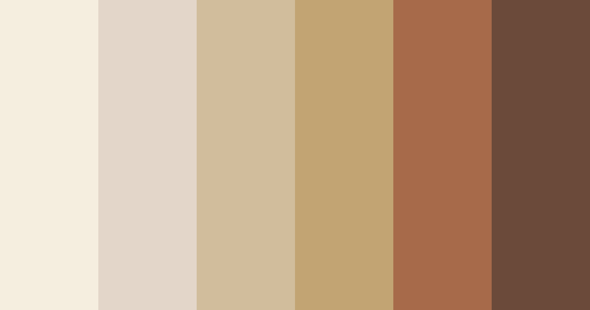 Download shades of beige color palette PNG image (landscape)