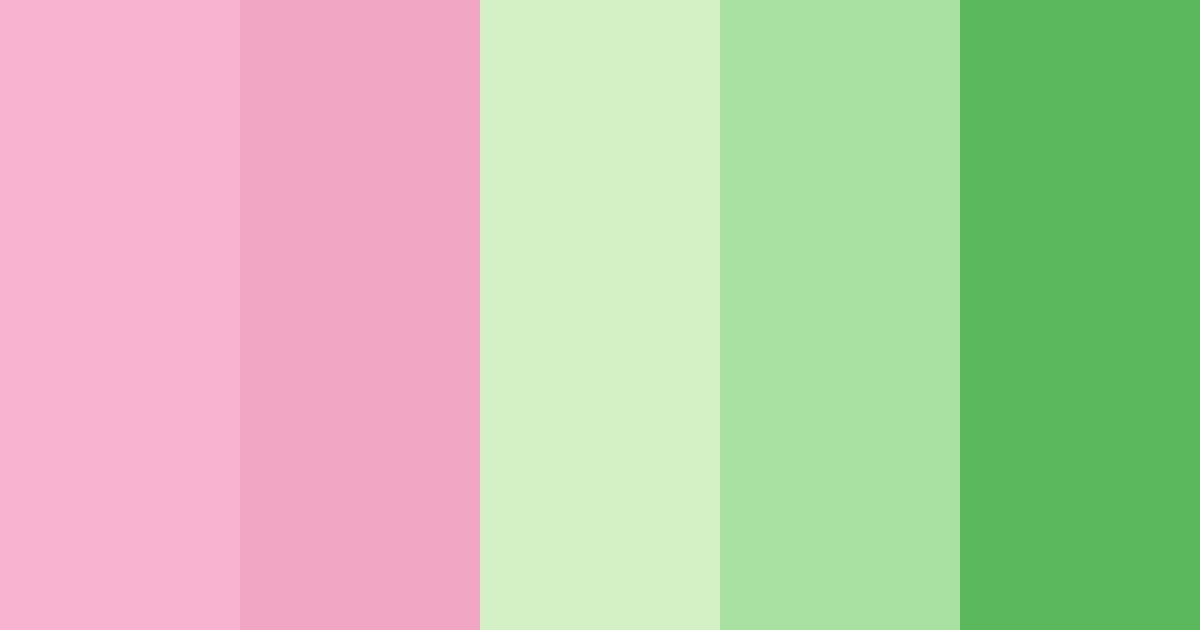 Download pink and green harmony color palette PNG image (landscape)