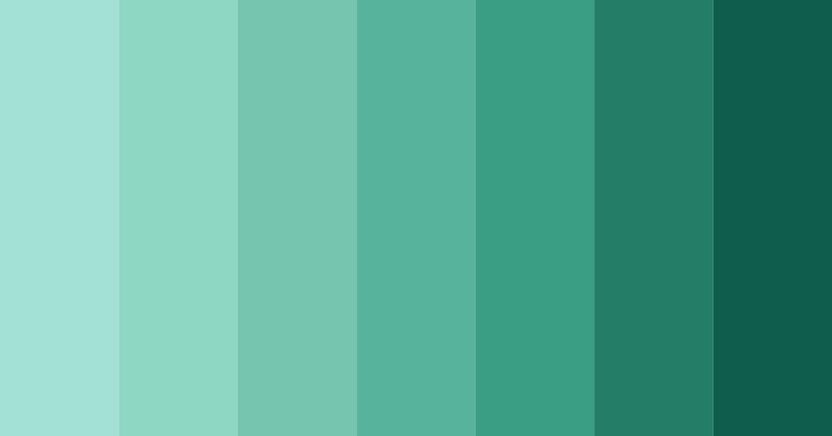 Download shades of bleu green color palette PNG image (landscape)