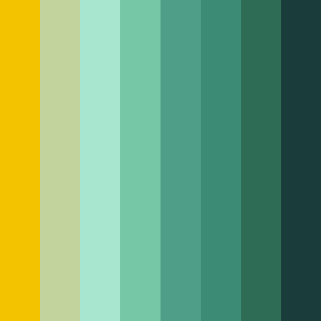 Download green sunset color palette PNG image (square)