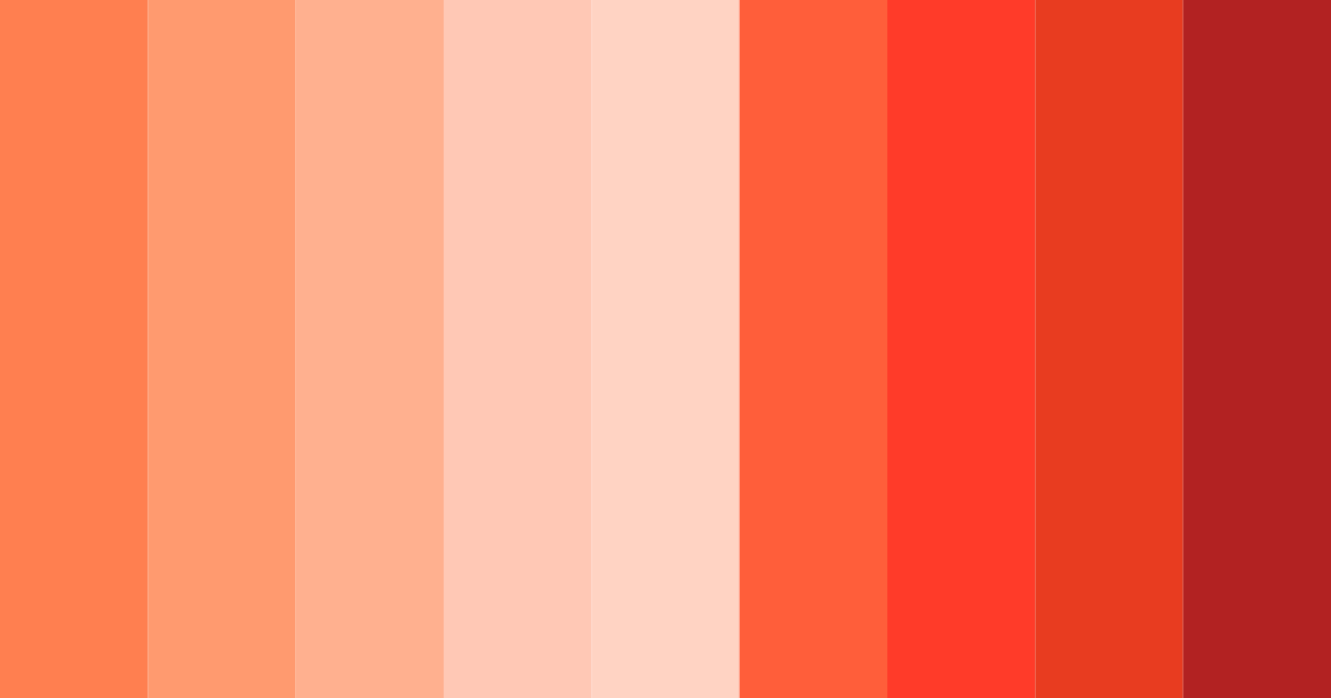 Download fiery red color palette PNG image (landscape)