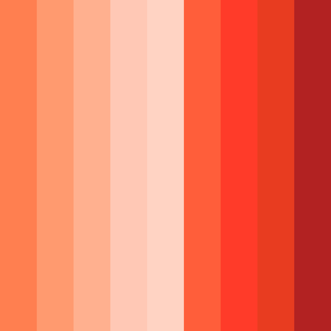 Download fiery red color palette PNG image (square)