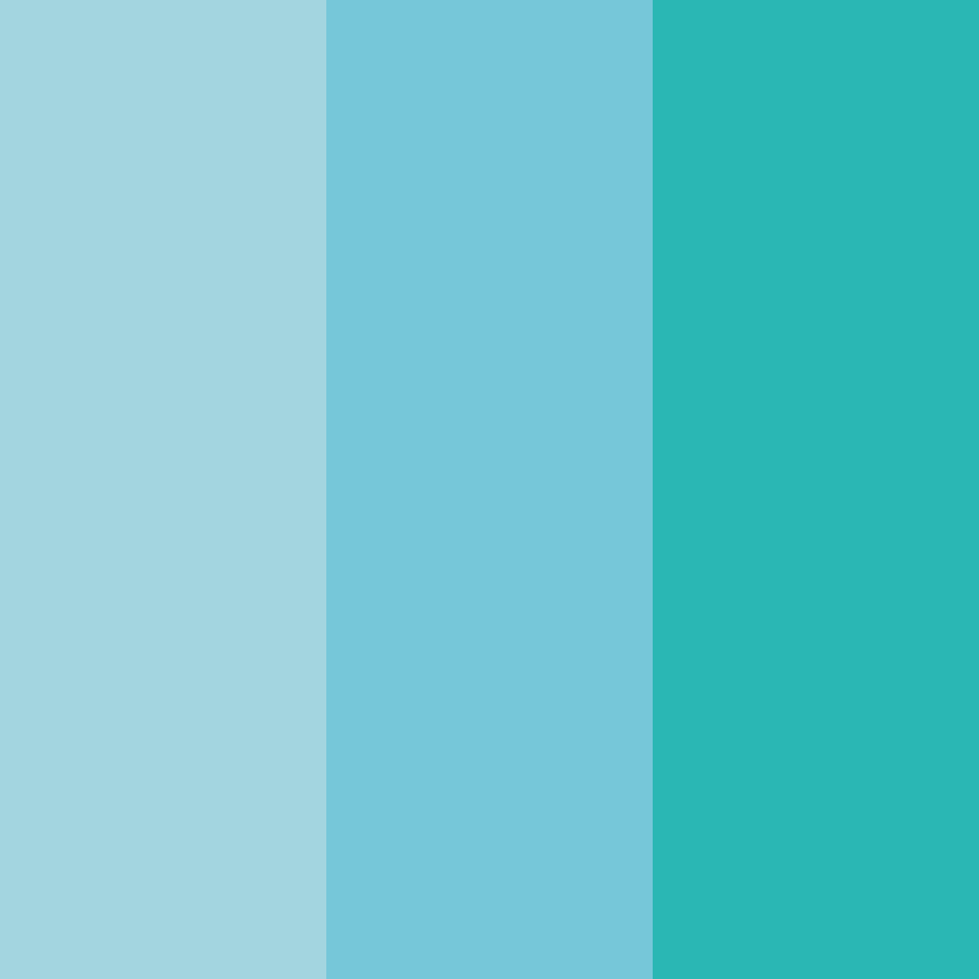 Download teal bubble color palette PNG image (square)