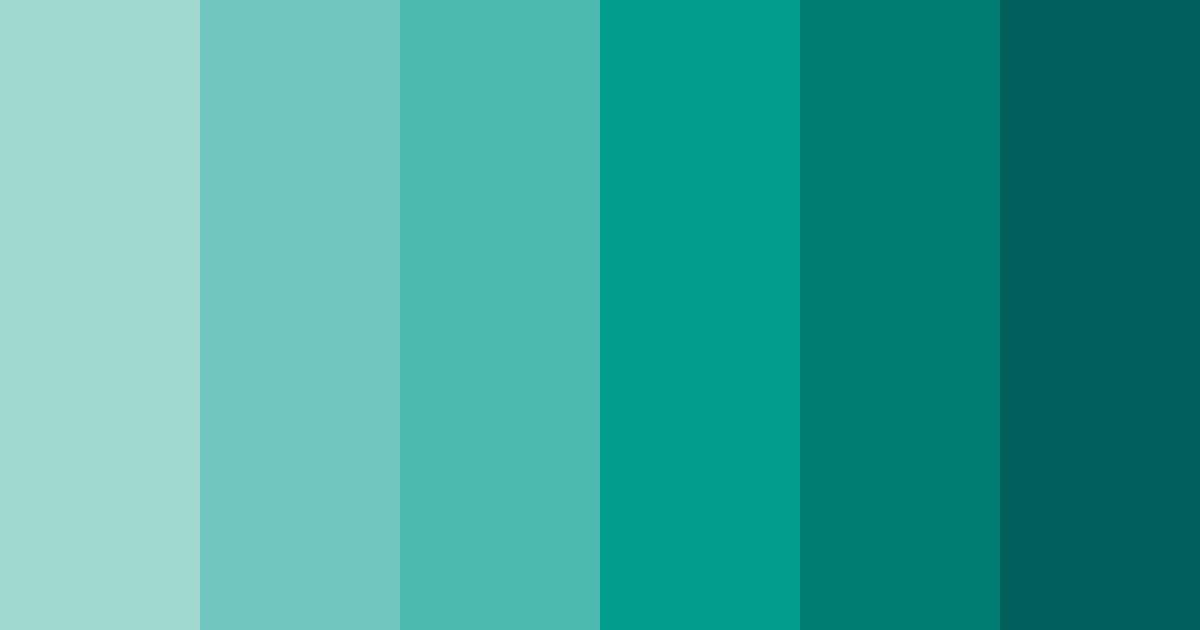 Download tranquil teal oasis color palette PNG image (landscape)
