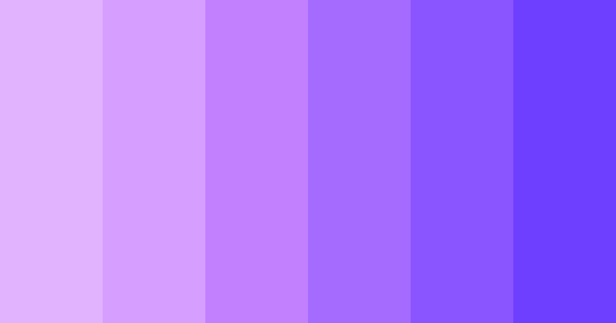 Download shades of purple color palette PNG image (landscape)