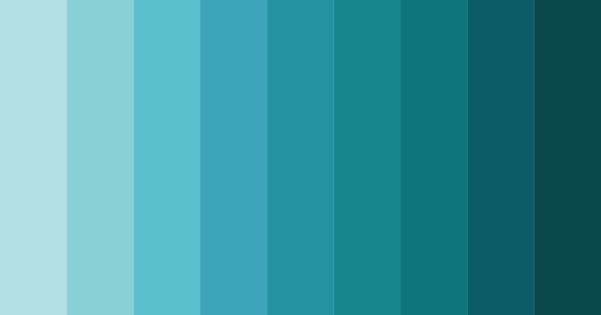 Download turquoise dreams color palette PNG image (landscape)