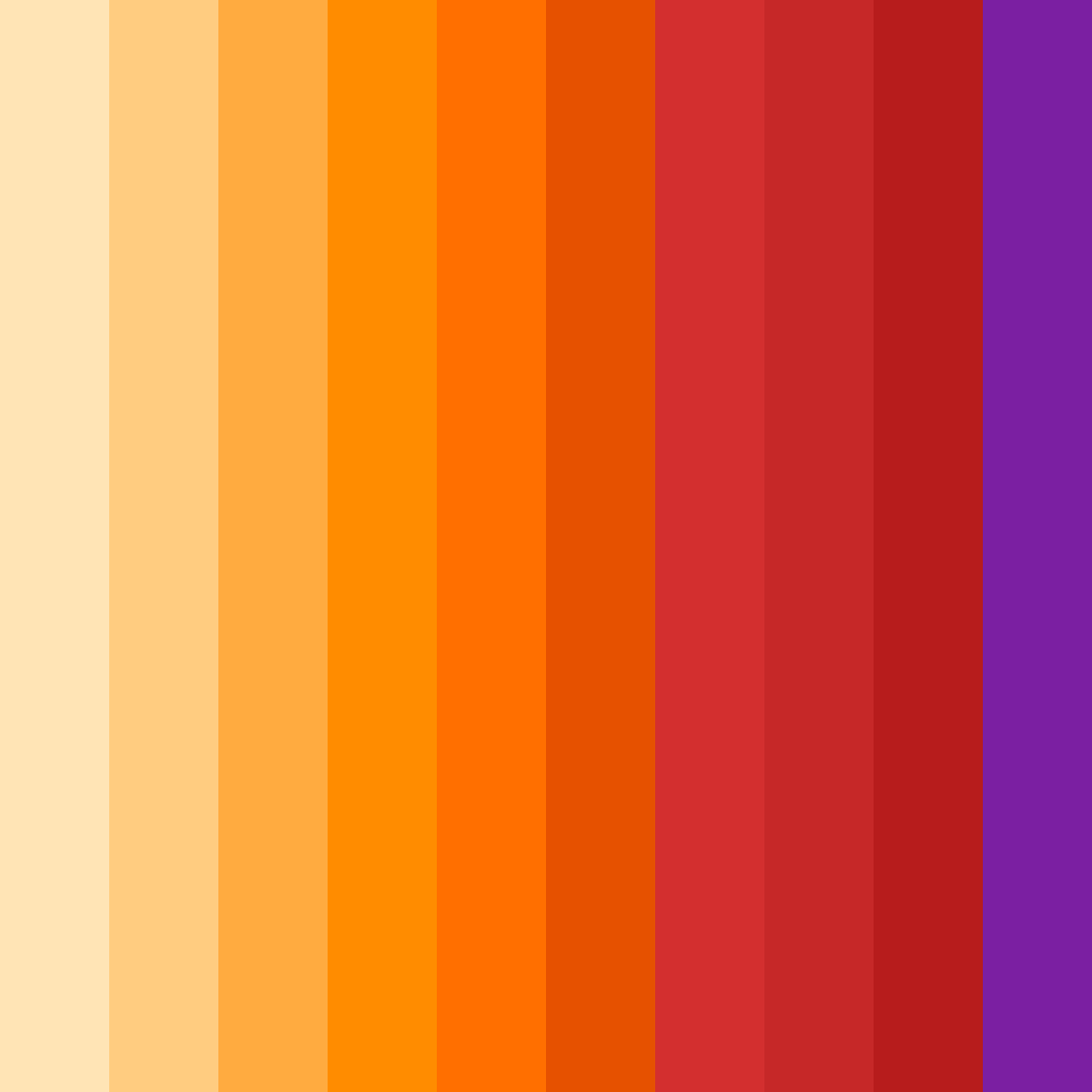Download orange pizza color palette PNG image (square)