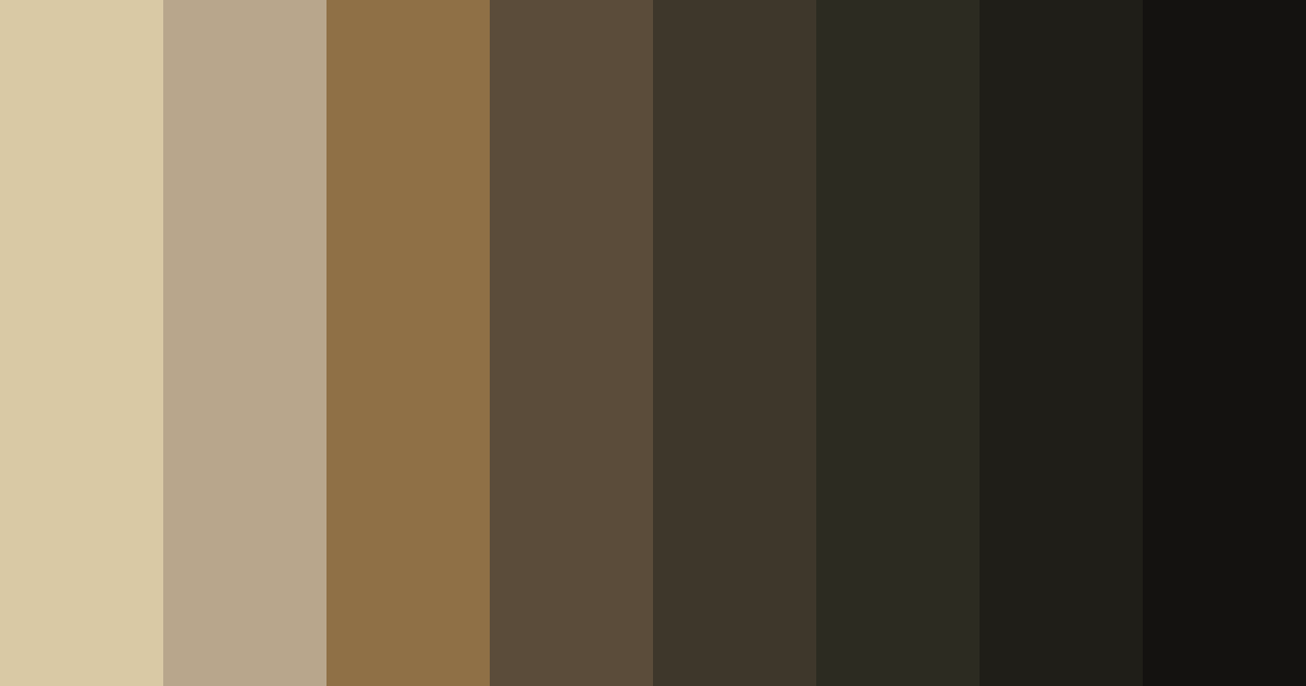 Download shades of brown color palette PNG image (landscape)