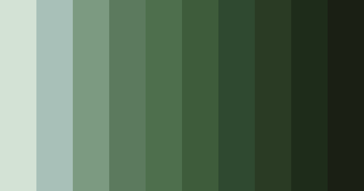 Download deep green forest color palette PNG image (landscape)
