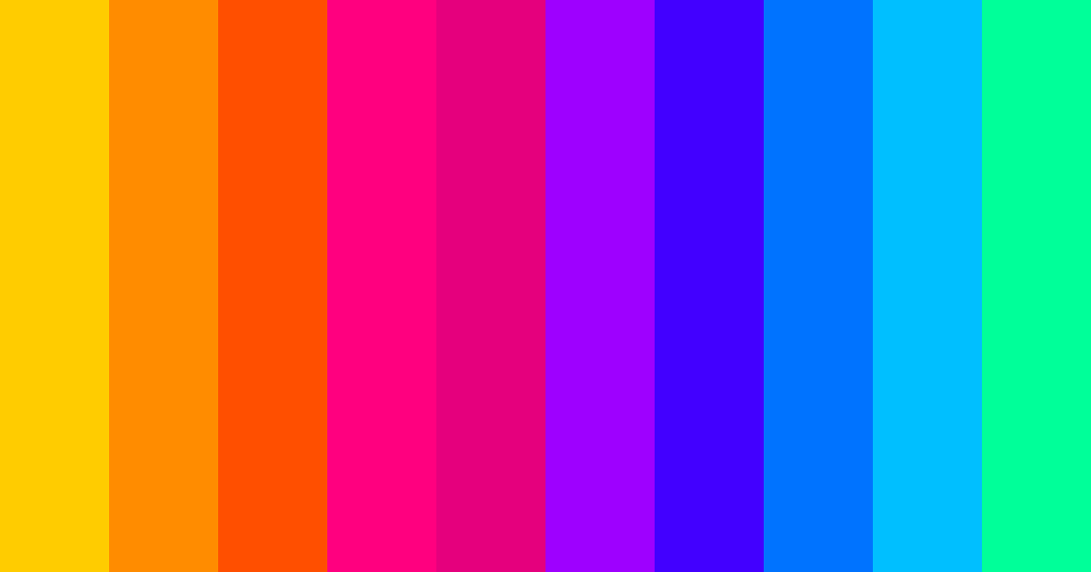 Download vibrant spectrum color palette PNG image (landscape)