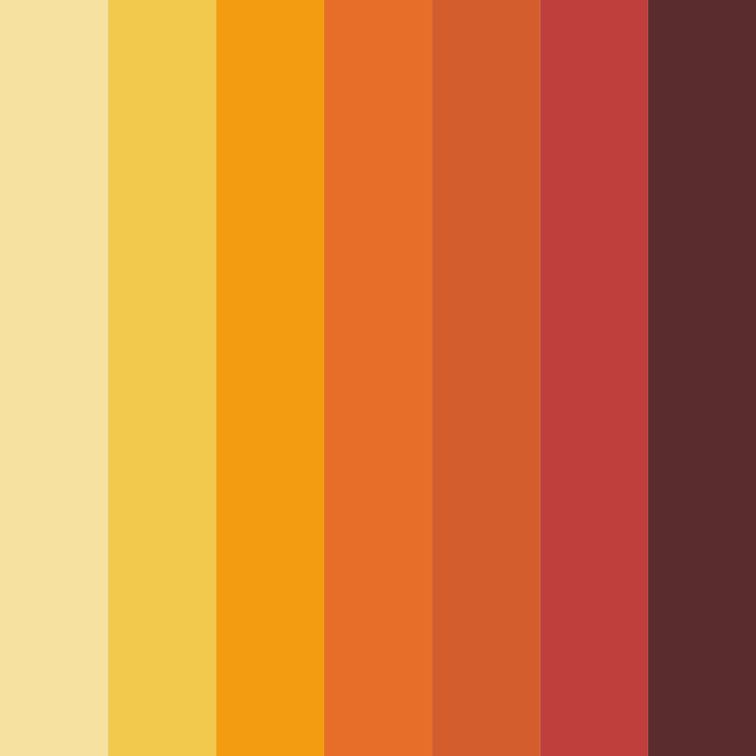 Download warm orange color palette PNG image (square)