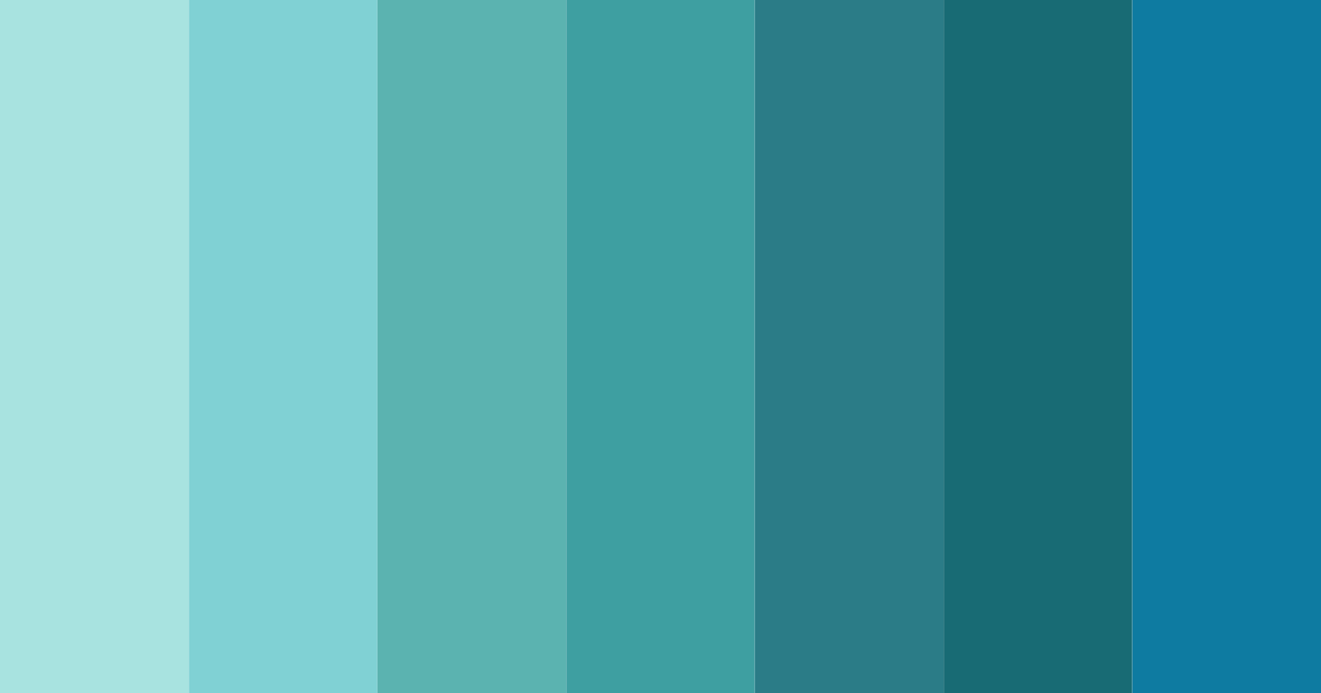 Download tropical teal symphony color palette PNG image (landscape)