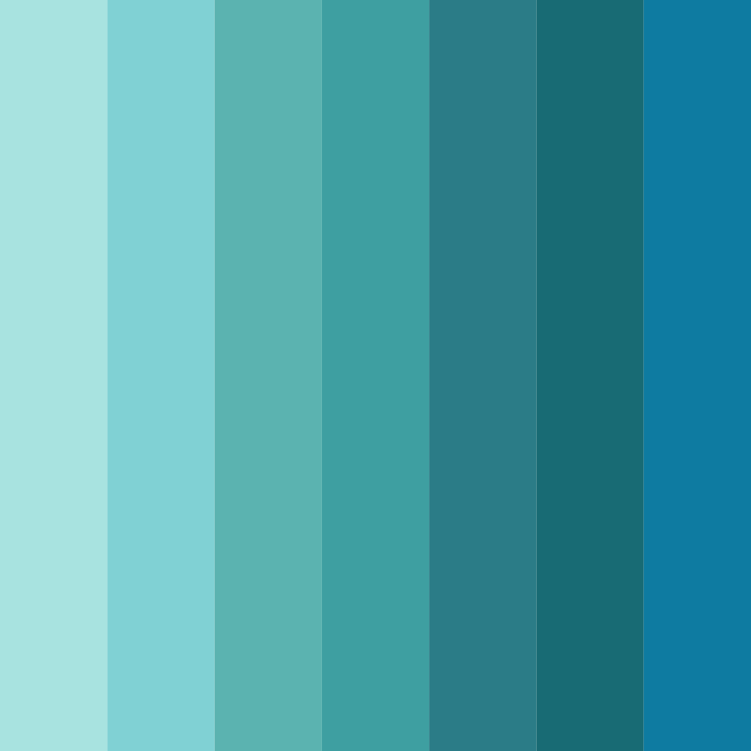 Download tropical teal symphony color palette PNG image (square)
