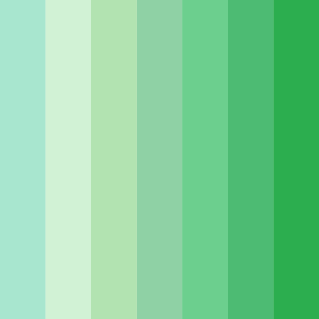 Download emerald breeze color palette PNG image (square)