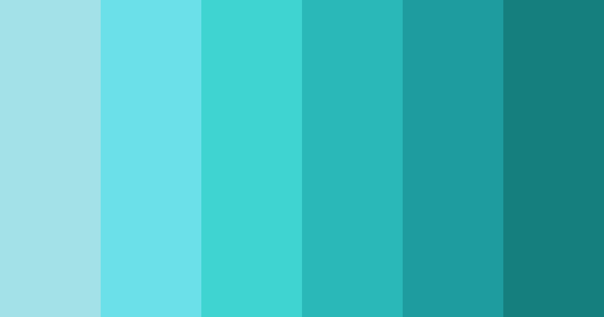 Download tropical teal symphony color palette PNG image (landscape)