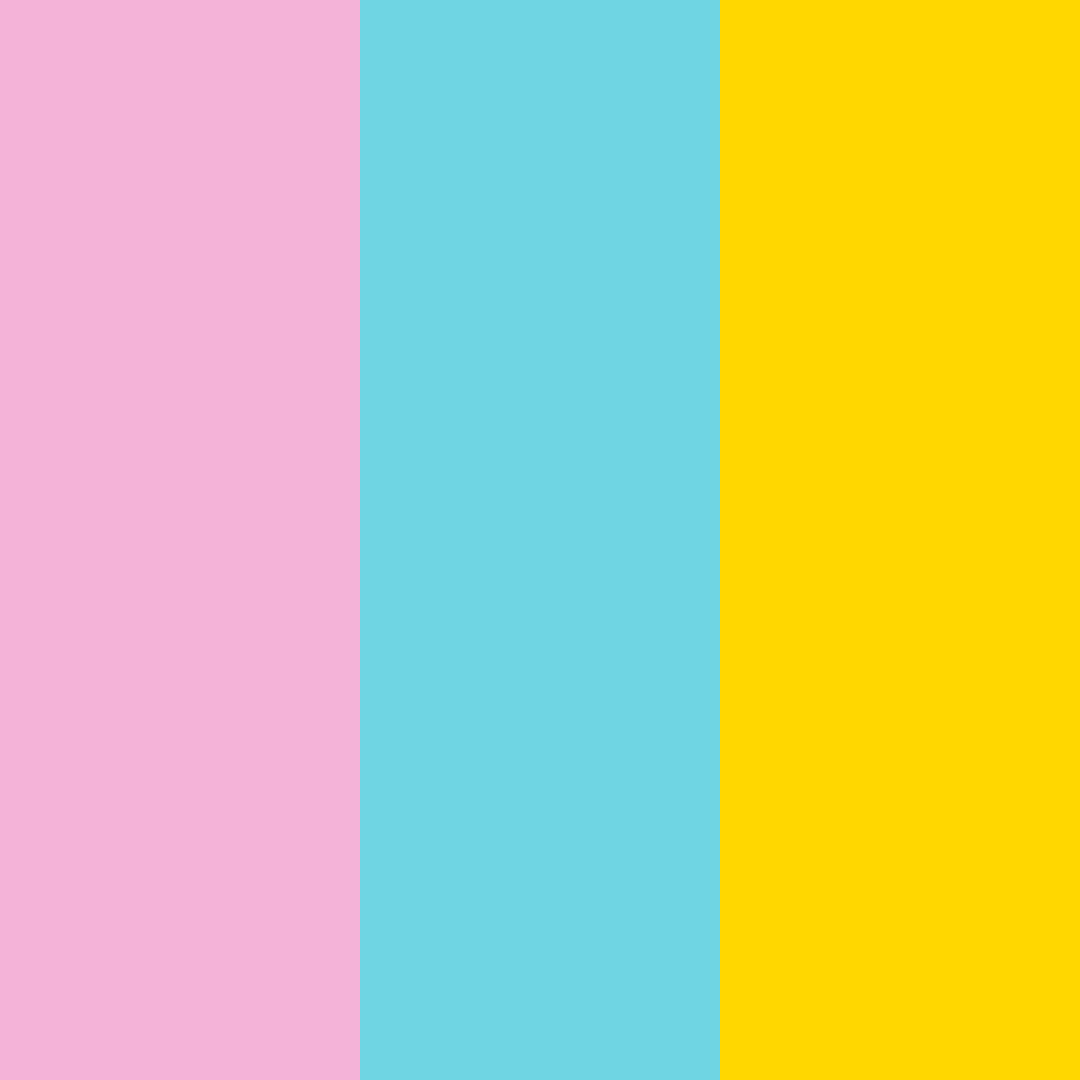 Download turquoise bubblegum sunshine color palette PNG image (square)
