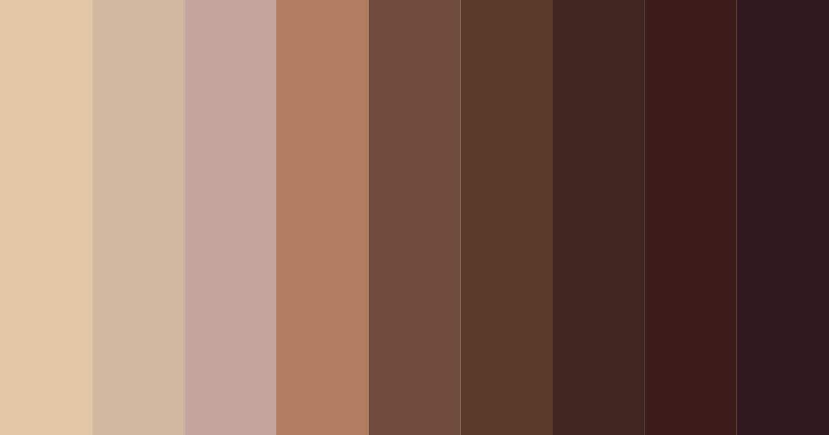 Download brown tones color palette PNG image (landscape)