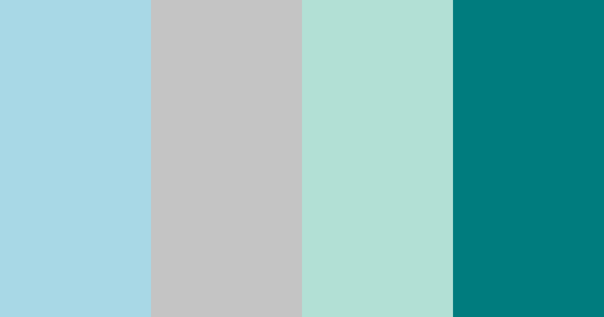 Download winter teal color palette PNG image (landscape)