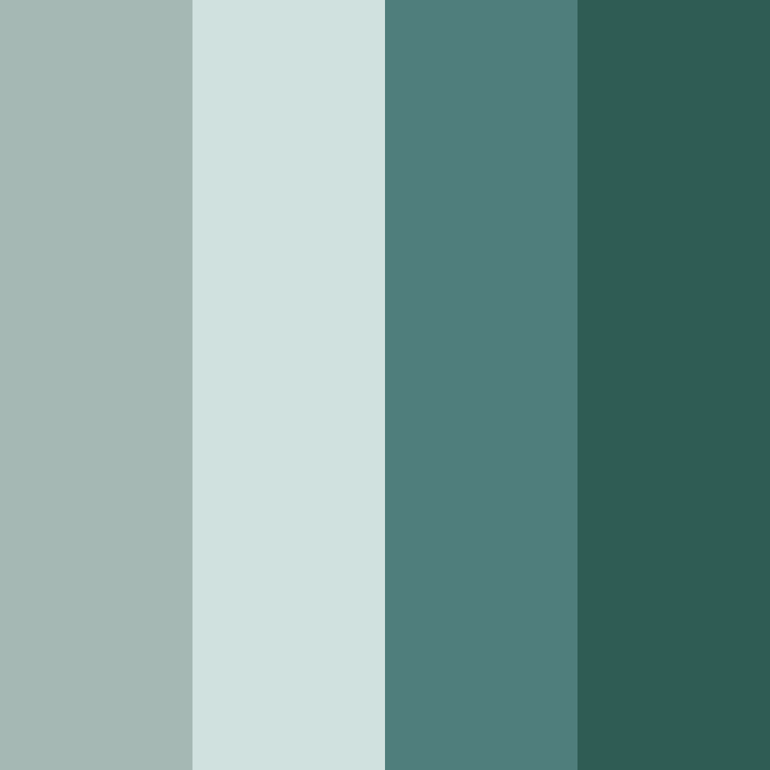 Download shades of teal color palette PNG image (square)