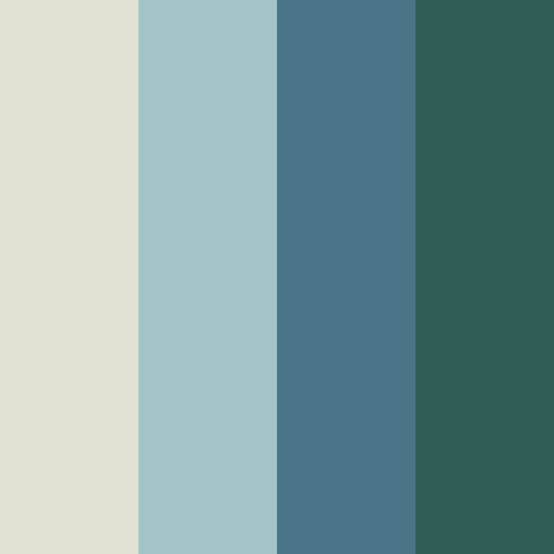 Download serene waters color palette PNG image (square)
