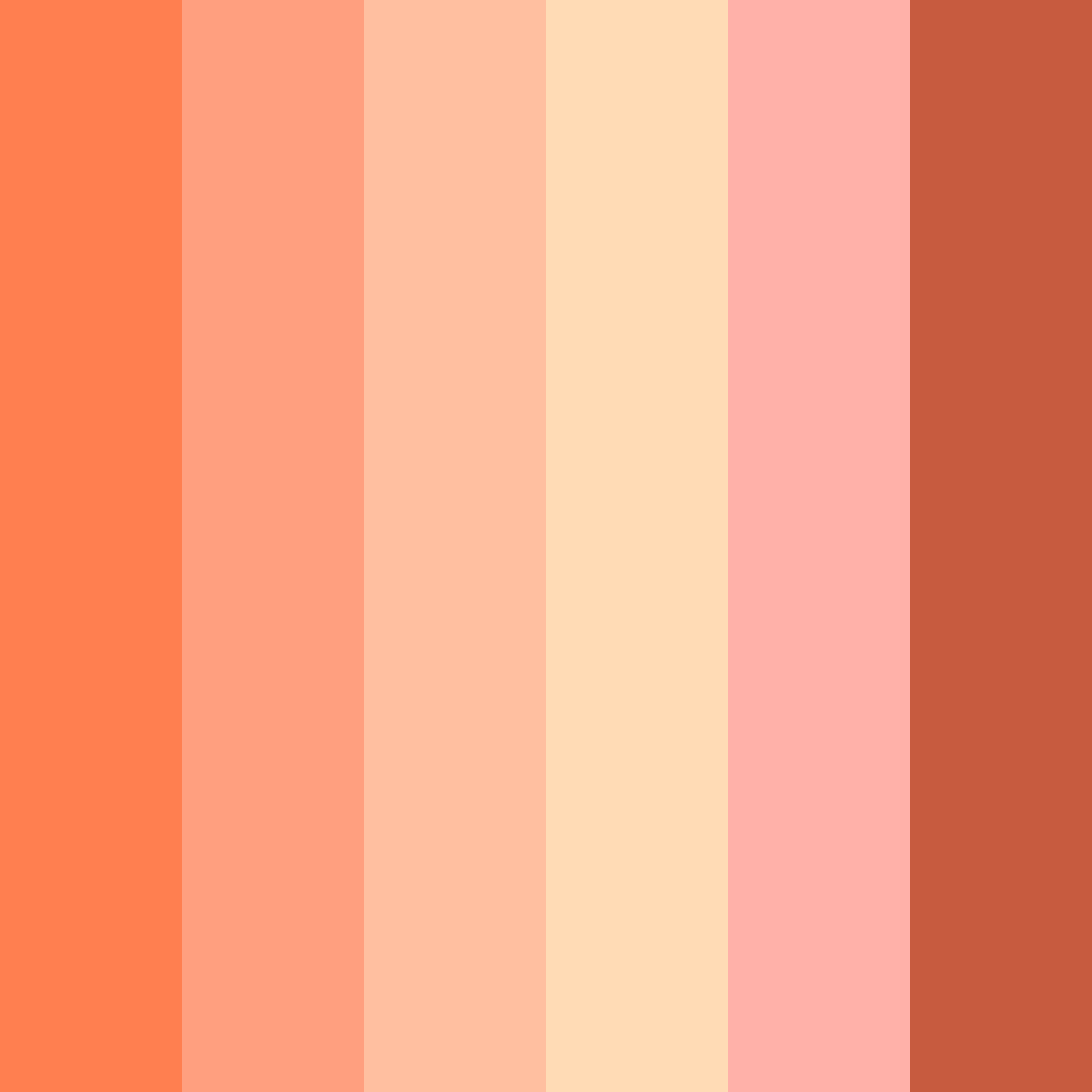 Download coral sunset color palette PNG image (square)