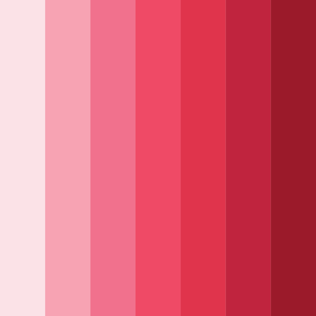 Download blushing scarlet symphony color palette PNG image (square)