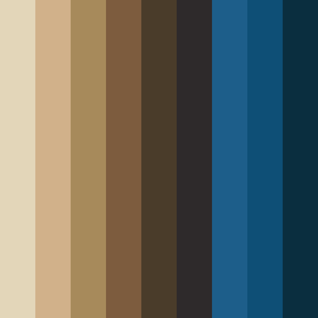 Download deep blue ocean color palette PNG image (square)