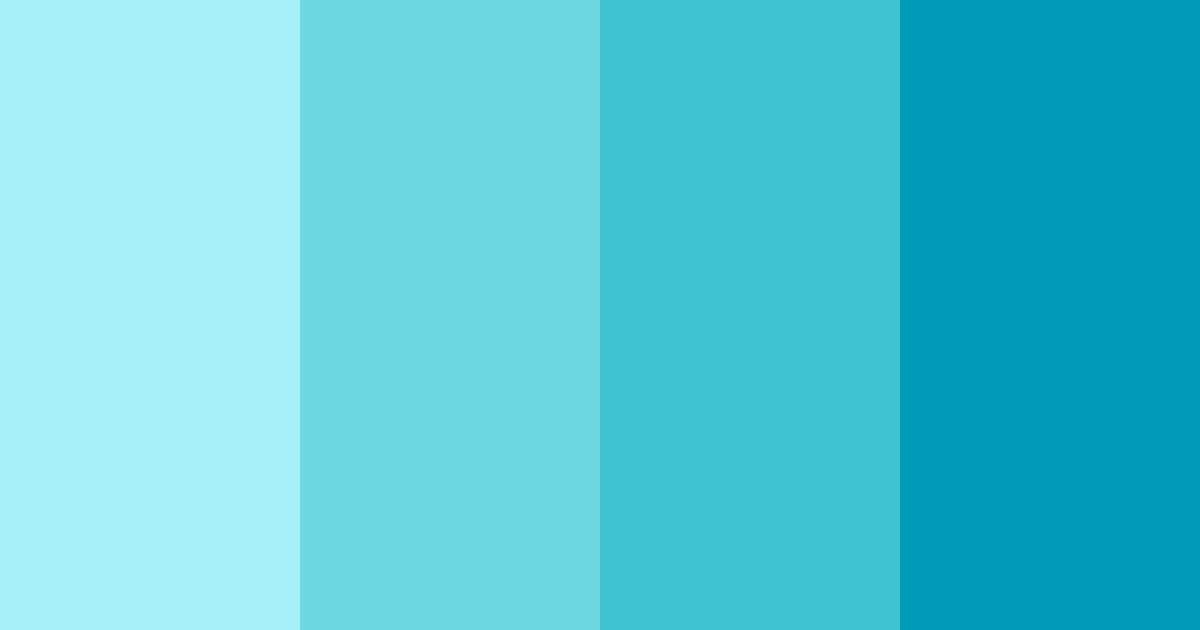 Download tropical aqua breeze color palette PNG image (landscape)