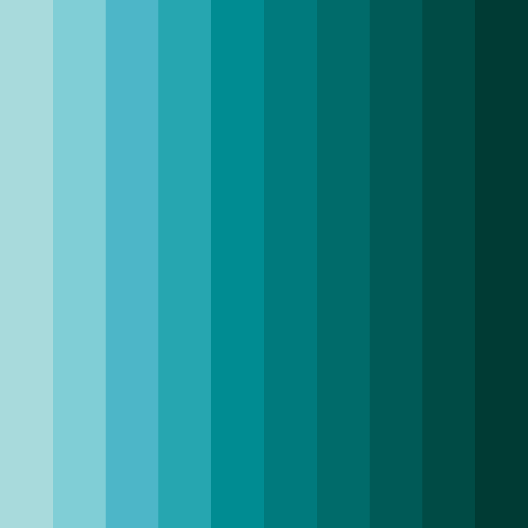 Download mystic teal depths color palette PNG image (square)