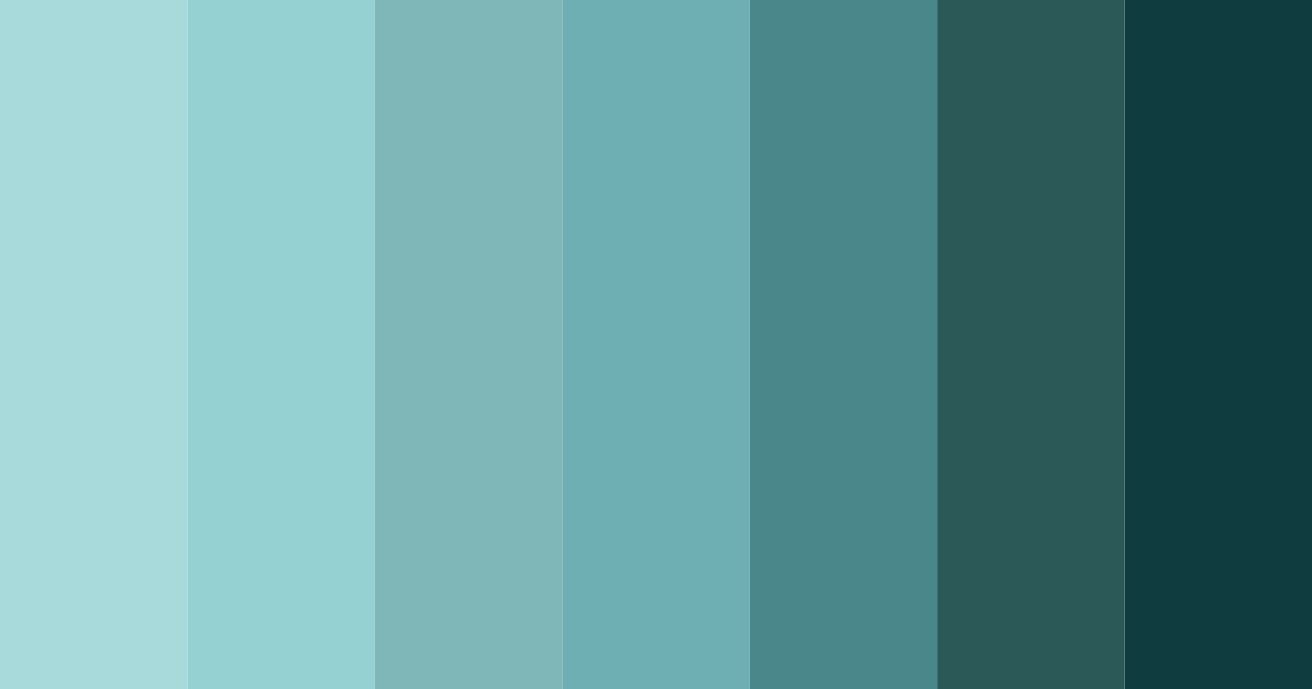 Download teal serenity color palette PNG image (landscape)