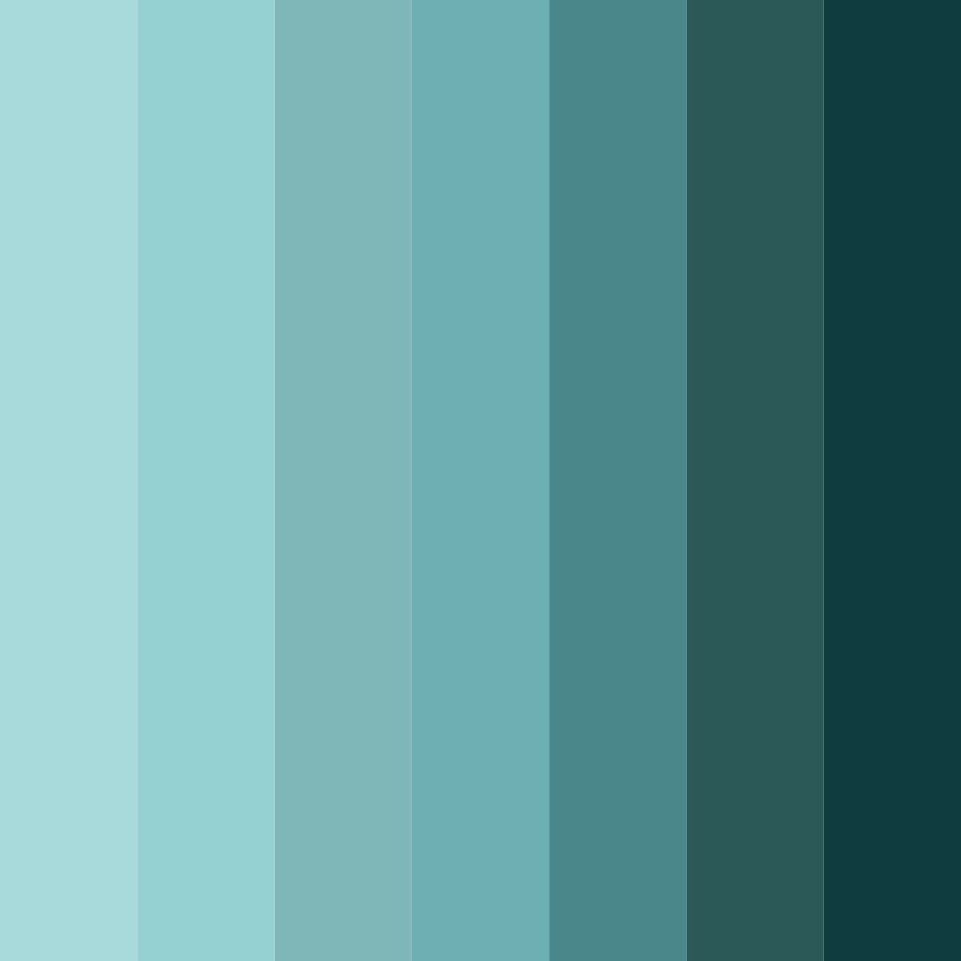 Download teal serenity color palette PNG image (square)