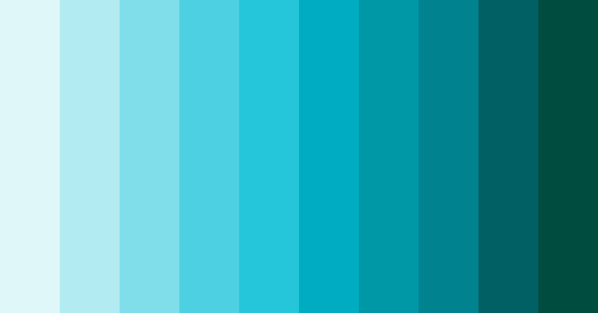 Download teal winter color palette PNG image (landscape)