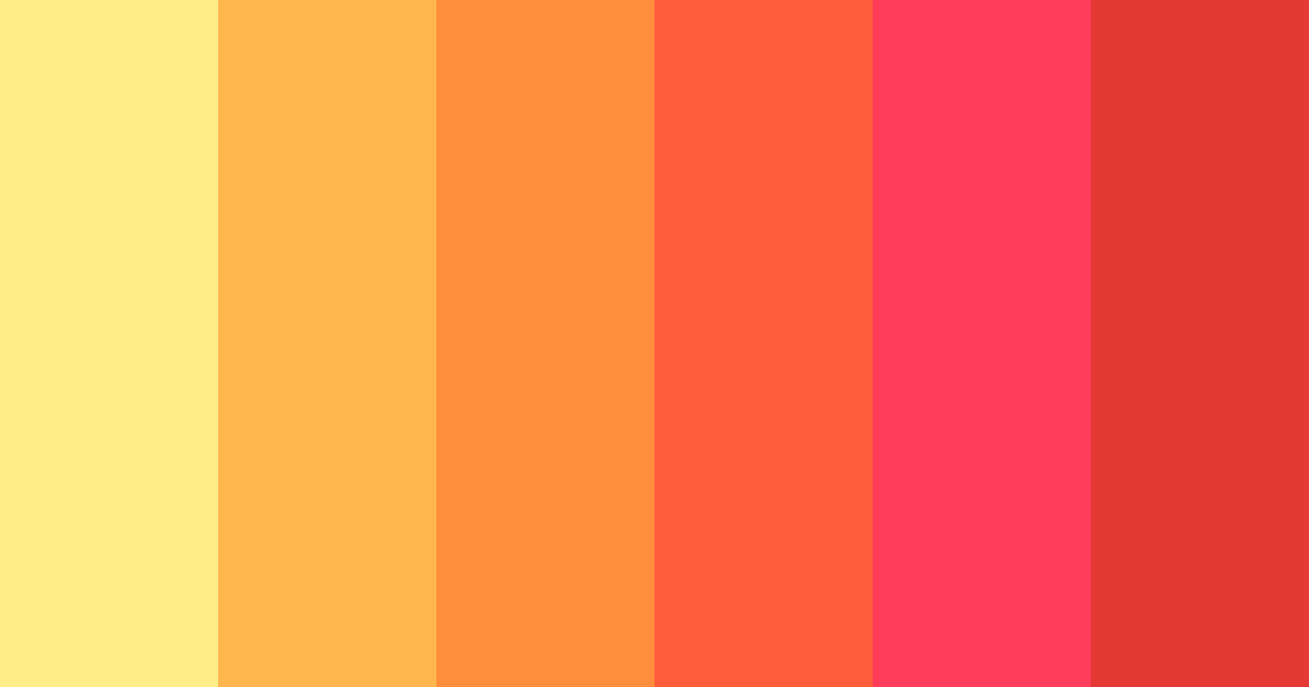 Download bright orange color palette PNG image (landscape)
