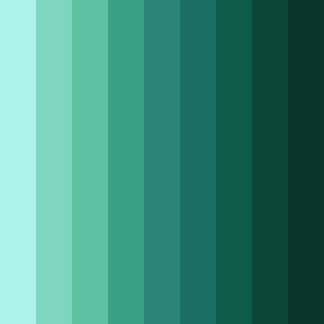 Download teal waters color palette PNG image (square)