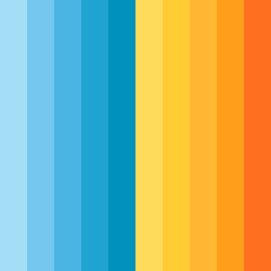 Download blue summer sky color palette PNG image (square)
