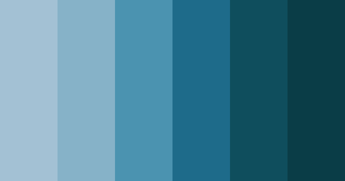 Download shades of blue color palette PNG image (landscape)