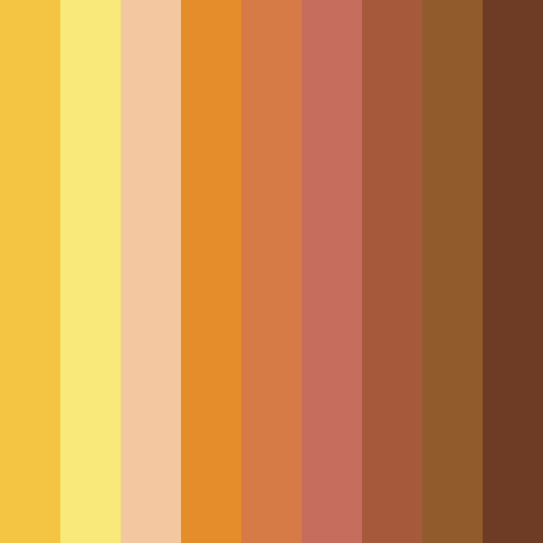 Download autumn yellow color palette PNG image (square)