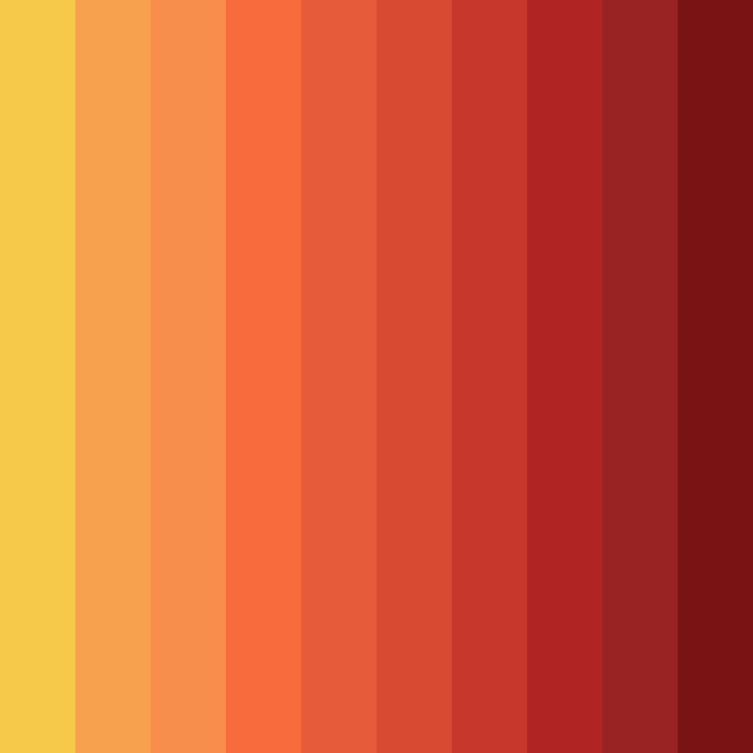 Download autumn red color palette PNG image (square)