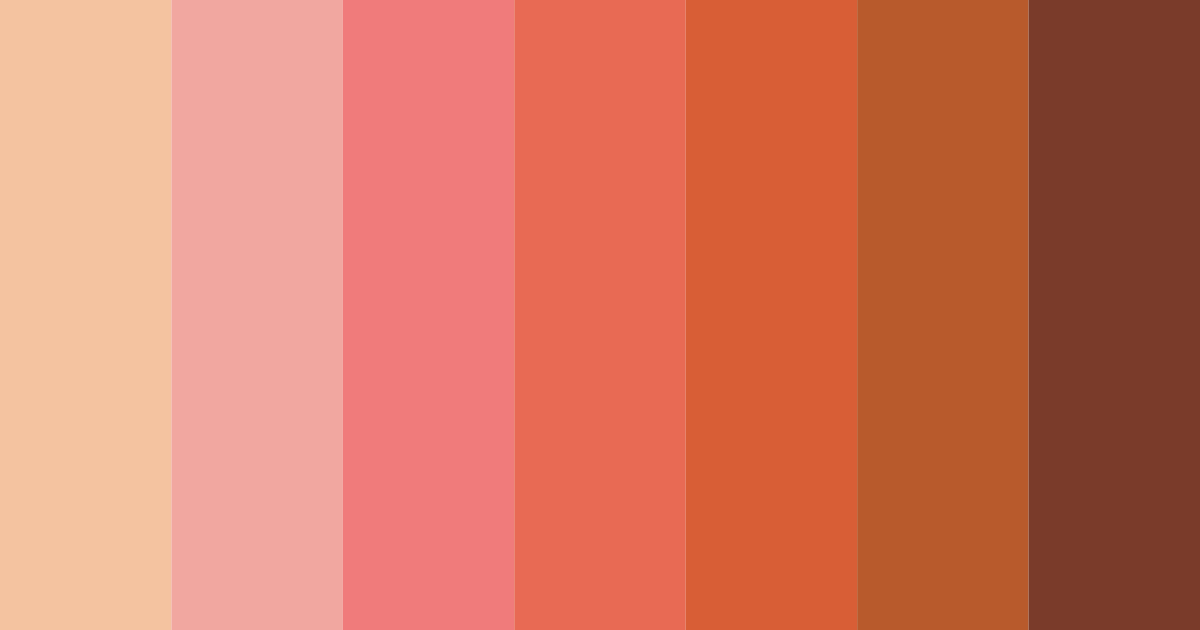 Download warm coral color palette PNG image (landscape)