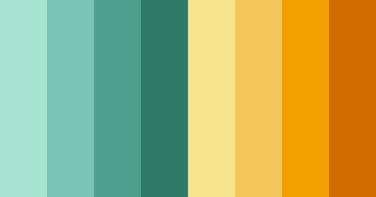 Download blue green sunset color palette PNG image (landscape)